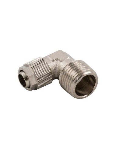 Conical male elbow fitting 1/4 10/8 tube Series 1000 - Aignep