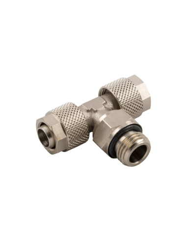 Adjustable T fitting male central thread 1/8 6/4 tube Series 1000 - Aignep