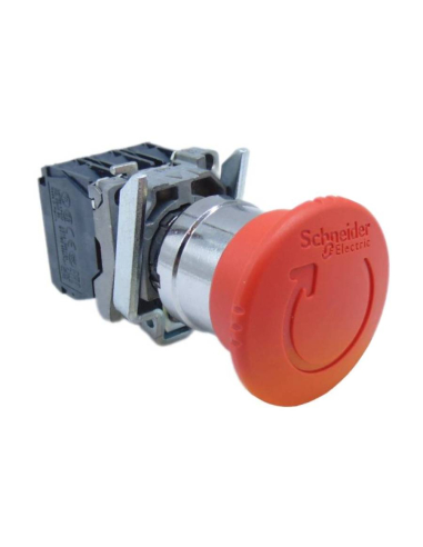 Emergency stop button diameter 40 2NC + 1NO (press-turn) - SCHNEIDER