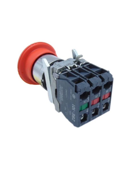 Pulsador parada de emergencia diámetro 40 2NC + 1NO (pulsar-girar) - SCHNEIDER|ADAJUSA