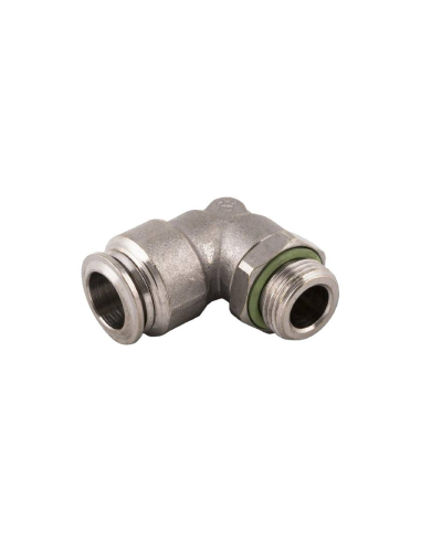 Male cylindrical adjustable elbow fitting M5 4mm tube for food use Series 70000 FOOD GRADE - Aignep