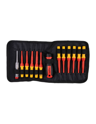 Set of interchangeable screwdrivers VDE 1000V insulation 13 pieces
