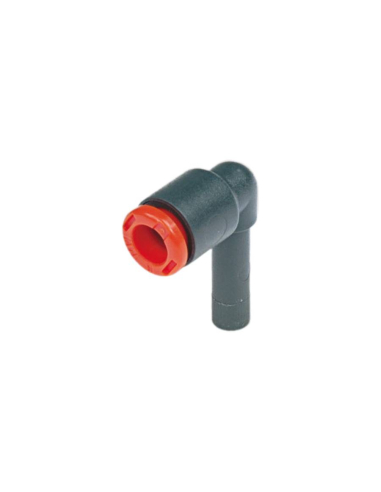 L fitting tube 10mm with short spike 10mm technopolymer - Metal Work
