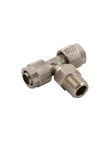 Racor T orientable rosca central cónica 1/4 tubo 10/8 Serie 1000 - Aignep|adajusa