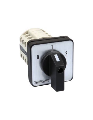 Cam switch 4 poles 32A 0-1-2 black handle (60º)