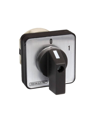 Single-phase cam switch 2 poles 20A ON-OFF black handle (90º)