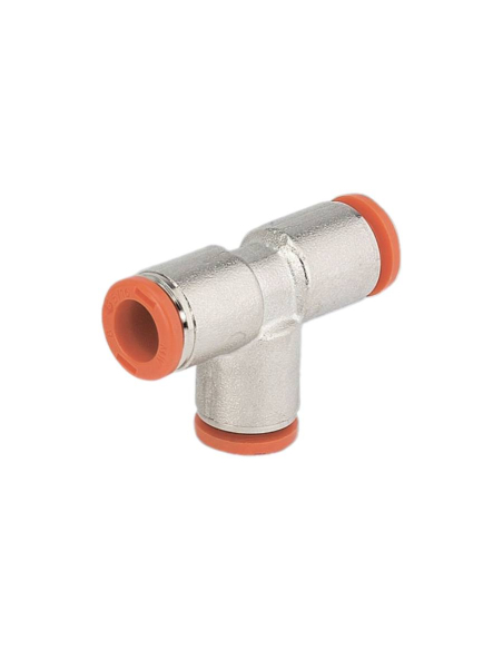 Racor T intermedio tubo 12mm instantáneo - Metal Work|adajusa