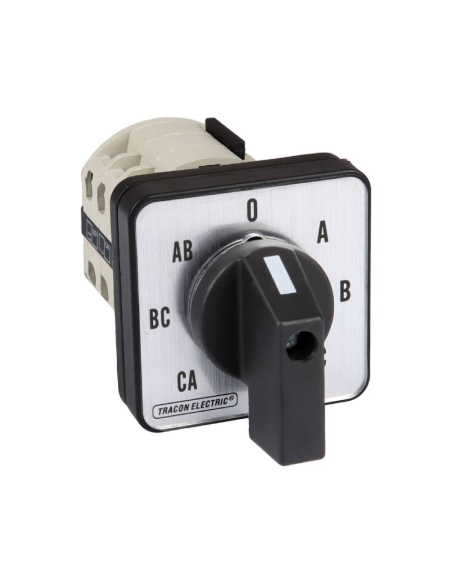 Interruptor conmutador voltímetro tensión fase-fase/fase-neutro Tracon | ADAJUSA