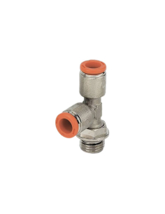 Swivel T-fitting with side thread 1/4 tube 10mm - Metal Work | ADAJUSA