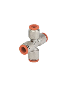 Racor a cruz intermedio tubo 8mm - Metal Work|adajusa