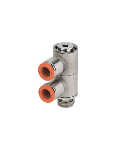 Swivel fitting 2 bodies 1/8 tube diameter 4mm - Metal Work