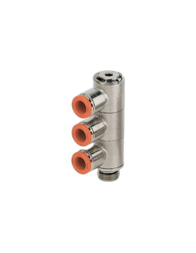 3-body swivel fitting 1/8 tube diameter 8mm - Metal Work