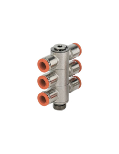 Double 3-body swivel fitting 1/4 tube diameter 10mm - Metal Work | ADAJUSA