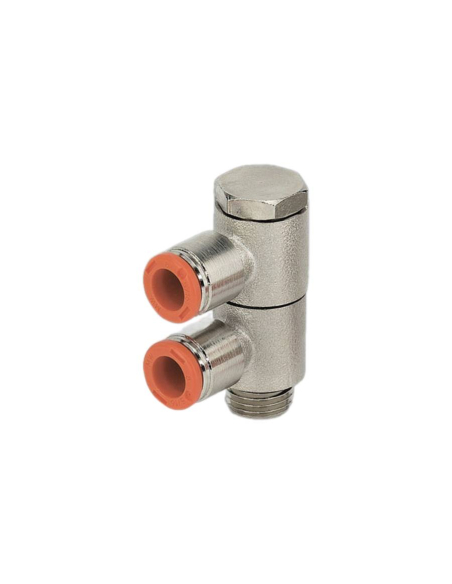 Adjustable fitting 2 bodies 3/8 tube diameter 8mm - Metal Work | ADAJUSA