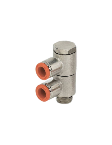 Adjustable fitting 2 bodies 3/8 tube diameter 10mm - Metal Work