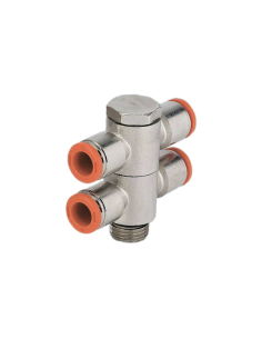 Double adjustable fitting 2 bodies 1/4 tube diameter 6mm - Metal Work | ADAJUSA
