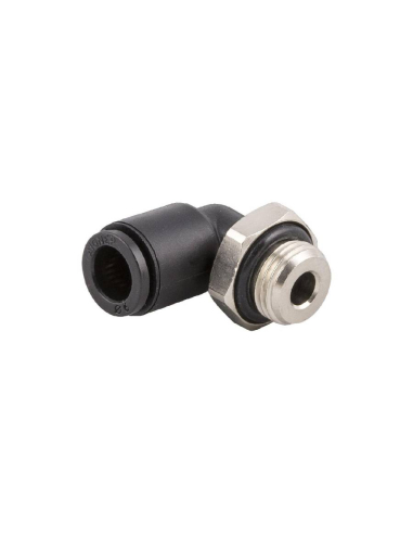 Adjustable elbow fitting male cylindrical M5 tube 3mm Series 56000 MINI - Aignep