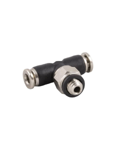 Adjustable T-fitting with M3 central thread, 3mm tube, 56000 MINI Series - Aignep | ADAJUSA