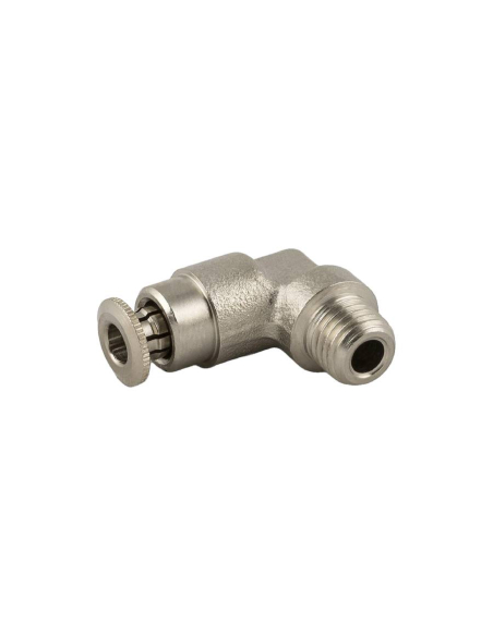 Racor L macho cónico M8X1,25 tubo 6mm para lubricación y engrase Serie 58000 Alta presión - Aignep|adajusa