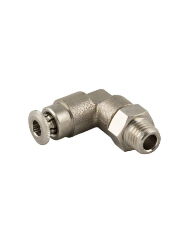 Racor codo orientable macho cónico 1/8 tubo 4mm para lubricación y engrase Serie 58000 Alta presión - Aignep|adajusa