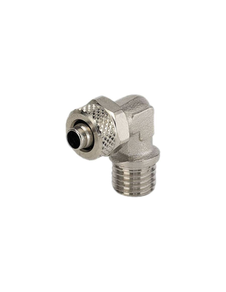 Racor codo macho M12X1,5 para tubo 8/6 Serie C - Metal Work|adajusa