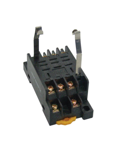 Clamp base for 3-contact flat pin relay