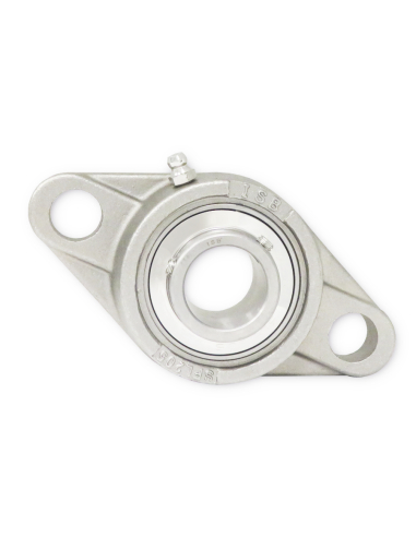 Oval support with INOX bearing 10mm shaft UFL000 - ISB
