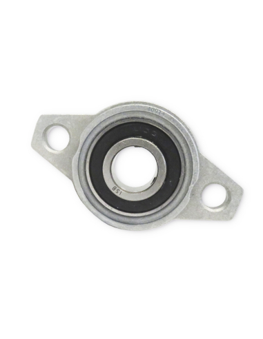 Oval support in aluminum with steel bearing 17mm axis UFL003 - ISB