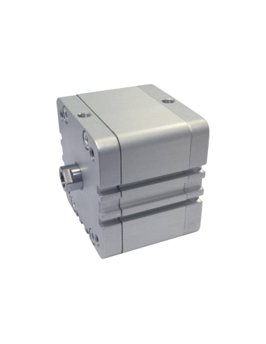 Compact pneumatic cylinder 50x125mm double acting female rod ISO 21287 - Aignep