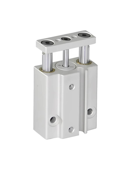 Cilindro neumático compacto doble guía 10x5mm doble efecto - Mindman|Adajusa