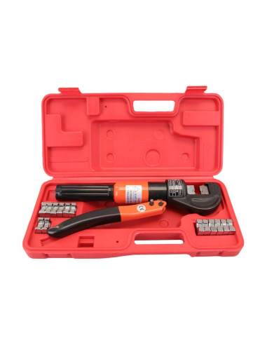 Am-10 Pneumatisch Krimpgereedschap, Luchtaangedreven Kabelschoenkrimpmachine Voor Het Krimpen Tot 16 Mm2 Pneumatisch Krimpgereedschap Met 10 Sets Matrijzen Voor Vele Soorten Kabelschoenen P 010790984965