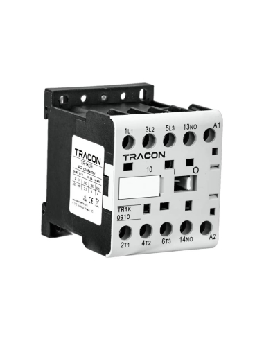 Minicontactor trifásico 9A 24Vac contacto auxiliar abierto NA Serie TR1K