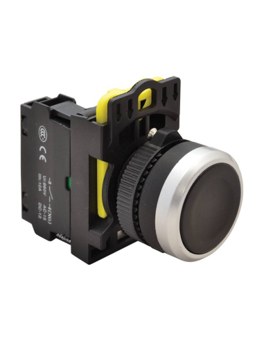 Black pushbutton open contact (NO) - NY Series