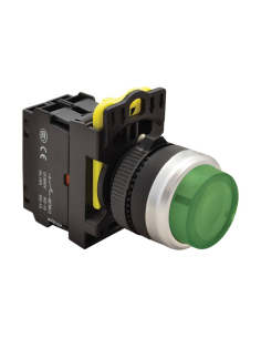 Protruding 22mm illuminated green plastic push button NYG3-HLG | ADAJUSA | Price
