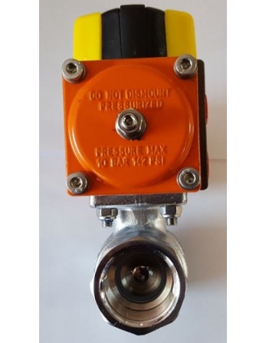 1 2/2-way valve with pneumatic rotary actuator