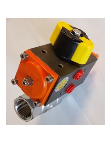 1 2/2-way valve with pneumatic rotary actuator