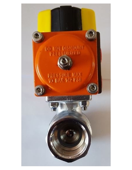 Válvula 1 1/2 2/2 vías con actuador rotativo neumático