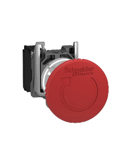 Mushroom stop button diameter 40 metallic XB4 SCHNEIDER : ADAJUSA : price