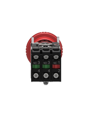 Pulsador parada de emergencia diámetro 40 2NC + 1NO (pulsar-girar) - SCHNEIDER|ADAJUSA