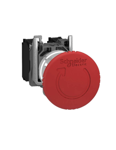 Pulsador parada de emergencia diámetro 40 2NC + 1NO (pulsar-girar) - SCHNEIDER|ADAJUSA