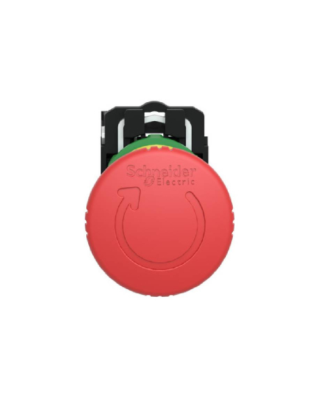 Pulsador parada de emergencia 40mm pulsar-girar Schneider | Adajusa