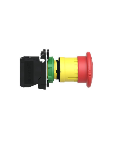 Pulsador parada de emergencia 40mm pulsar-girar Schneider | Adajusa