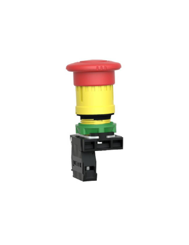 Pulsador parada de emergencia 40mm pulsar-girar Schneider | Adajusa