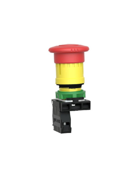 Pulsador parada de emergencia 40mm pulsar-girar Schneider | Adajusa