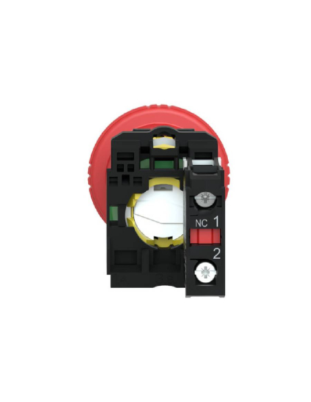 Pulsador parada de emergencia 40mm pulsar-girar Schneider | Adajusa