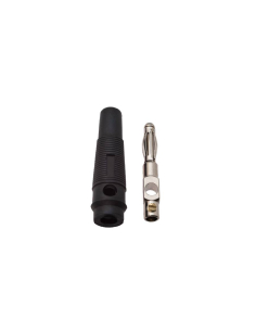 Male banana plug 4mm black : ADAJUSA : price 2