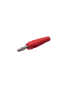Conector banana macho 4mm rojo | Adajusa