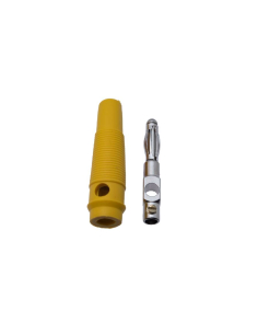 Male banana plug 4mm yellow : ADAJUSA : price 2