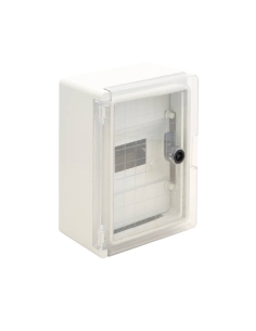 Armario ABS 280x210x130mm puerta transparente y chasis frontal Serie TME | Adajusa