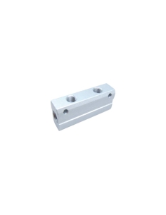 Distribuidor doble 2 entradas 1/4 - 4 salidas 1/8 en aluminio - Aignep